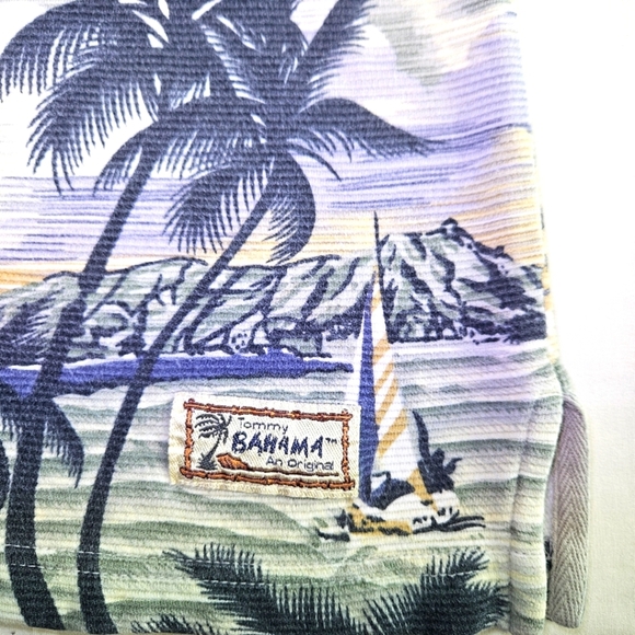 Tommy Bahama Vintage Tropical Print Polo Shirt, Size Medium - Picture 3 of 12